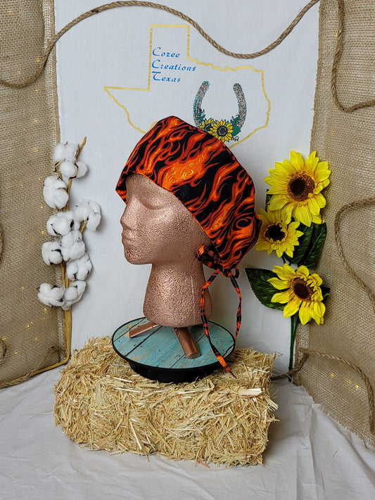 CCT Scrub Cap Flames